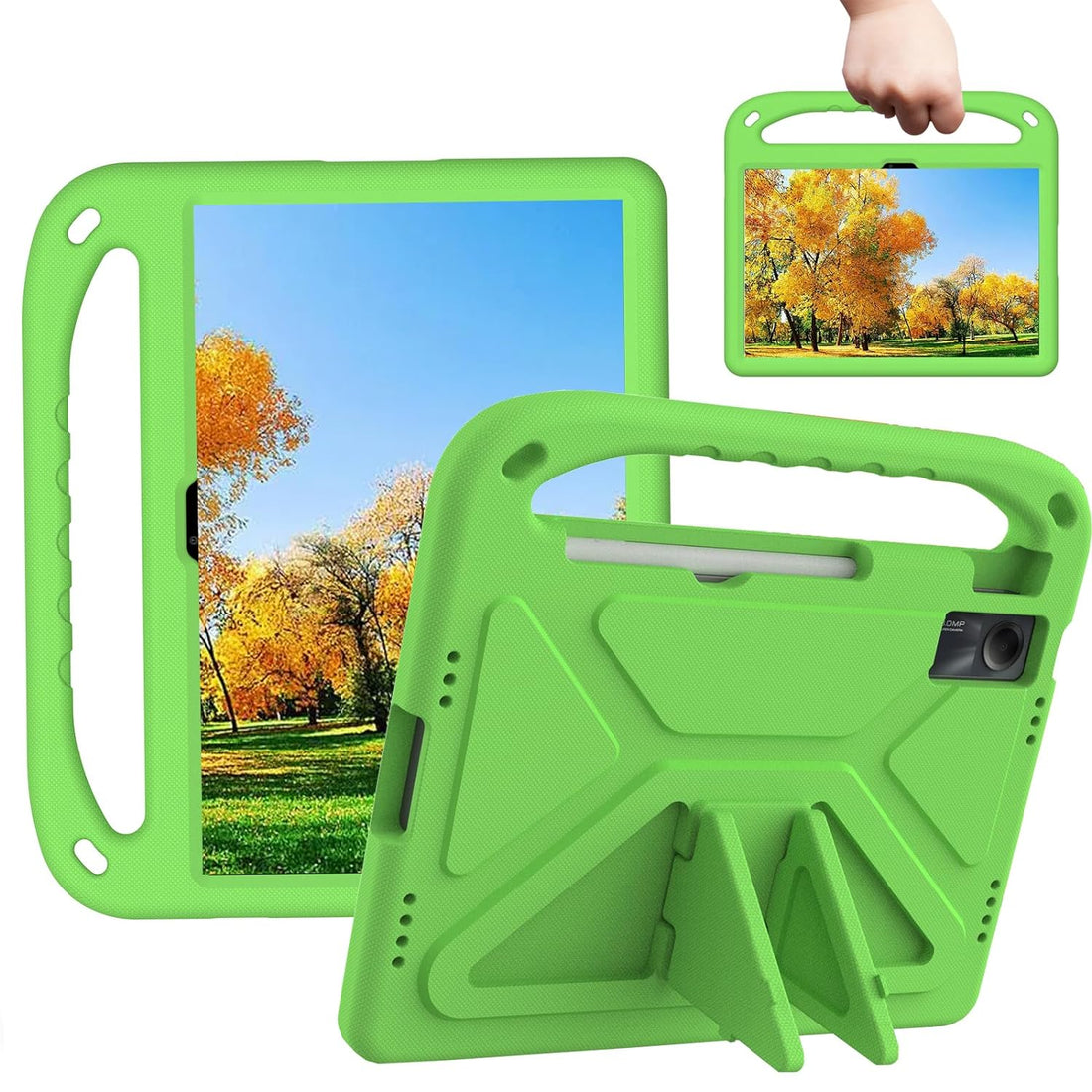Sfulatdc Kids Case with Handle and Kickstand Shockproof Full Protection Cover Lightweight for Xiaomi Redmi Pad SE 11 inch Green
