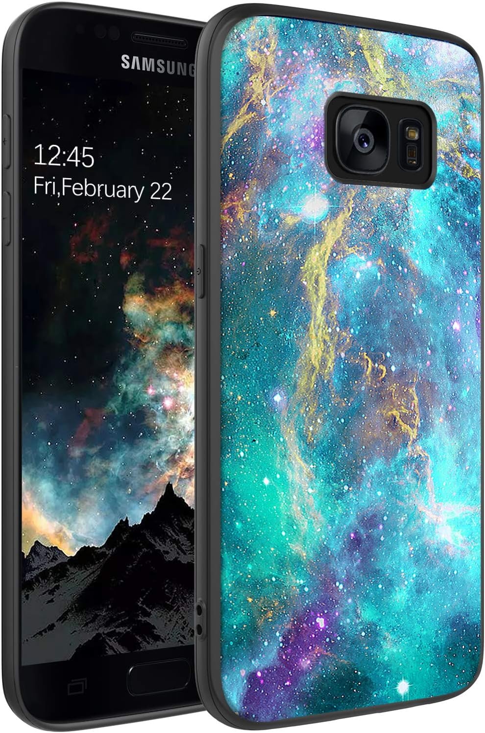 BENTOBEN Galaxy S7 Case, Phone Case Samsung S7, Slim Fit Glow in The Dark Shockproof Protective Hybrid Hard PC Soft TPU Bumper Drop Protection Non-Slip Girls Women Covers for Samsung S7, Nebula Design