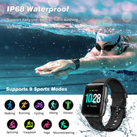 Fitpolo Fitness Tracker, Smart Watch with 1.3 Inch Color Touch Screen, IP68 Waterproof Activity Tracker with Heart Rate Monitor, Sleep Monitoring, Calorie Counter, Pedometer for Men Women Kid