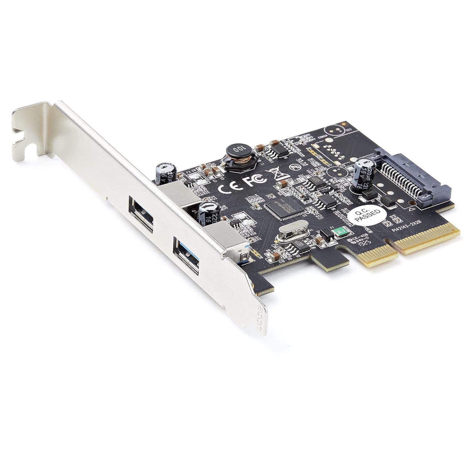 2-Port USB PCIe Card with 10Gbps/Port - USB 3.1/3.2 Gen 2 Type-A PCI Express 3.0 x2 Host Controller Expansion Card - Add-On Adapter Card - Full/Low Profile - Windows & Linux (PEXUSB312A3)