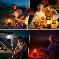Yonktoo LED Camping Lantern Rechargeable, 10400 Capacity Power Bank, Lanterns Flashlight with 5 Light Modes and LCD Screen, Aluminum Alloy Shell, USB Lanterns for Power Outages, Emergency, Hiking