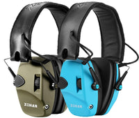 ZOHAN EM054 Electronic Shooting Ear Protection 2 Packs, Slim Hearing Protection Noise Reduction Earmuffs for Gun Range