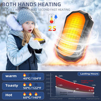 Rechargeable Hand Warmers 2 Pack, Magnetic Electric Hand Warmers 3 Levels Portable Pocket Heater Great Gift for Outdoors, Camping, Hunting, Golf