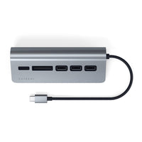 Satechi USB-C Combo Hub for Desktop - USB-A 3.0 Data Ports & Micro/SD Card Readers - for M2/ M1 MacBook Pro/Air, M2/ M1 iPad Pro/Air, M2 Mac Mini, iMac M1 (Space Gray)