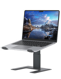 ALASHI Laptop Stand for Desk, Computer Stand Adjustable Height, Ergonomic Notebook Laptop Riser, Aluminum Metal Holder Compatible with 10 to 15.6 Inches Notebook PC Computer, Grey