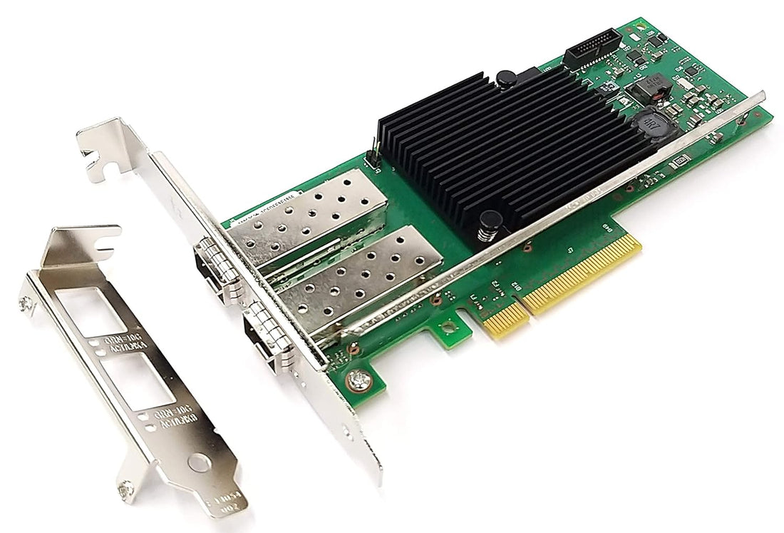 HINYSENO Dual Port 10GbE SFP+ Fiber Optic PCI-Express x 8 NICs Gigabit Ethernet Server Adapter 2 Port Network Interface Controller Card for X710 Chipset HS-X710-DA2-8X