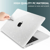 May Chen Compatible with [2022 Newest Release] MacBook Air 13.6 Inch Model A2681, Plastic Hard Shell Case for MacBook Air 13 inch Apple M2 Clip with Liquid Retina Display Fits Touch ID, Clear Glitter