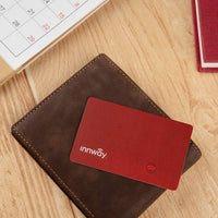 Innway Card - Credit Card Size Rechargeable Bluetooth Finder for Wallet, Passport, Luggage. iOS and Android Compatible. (Red - Limited Edition)