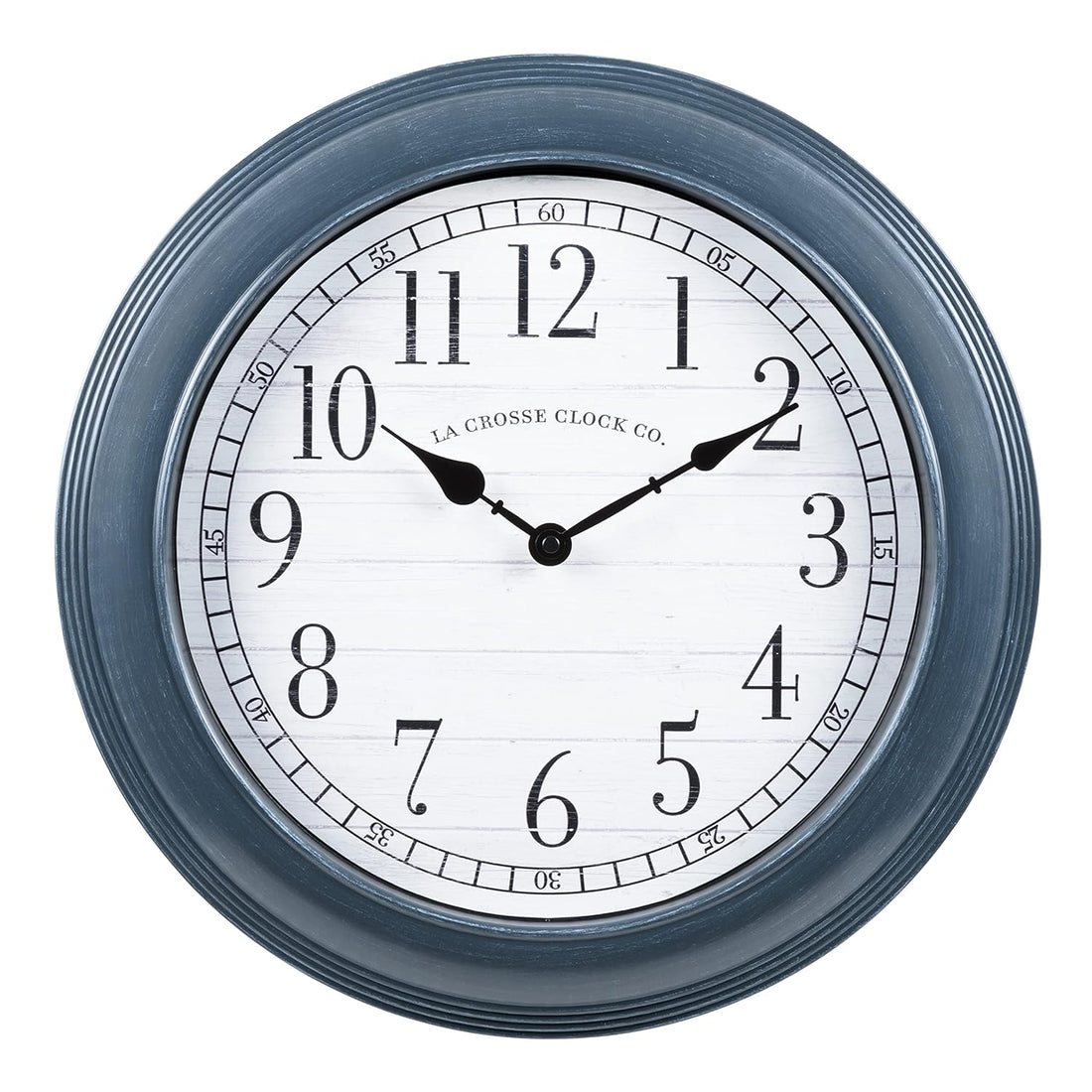 La Crosse Clock 404-3841B 16-inch Everly Gray Quartz Analog Wall Clock