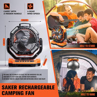 Saker Rechargeable Camping Fan