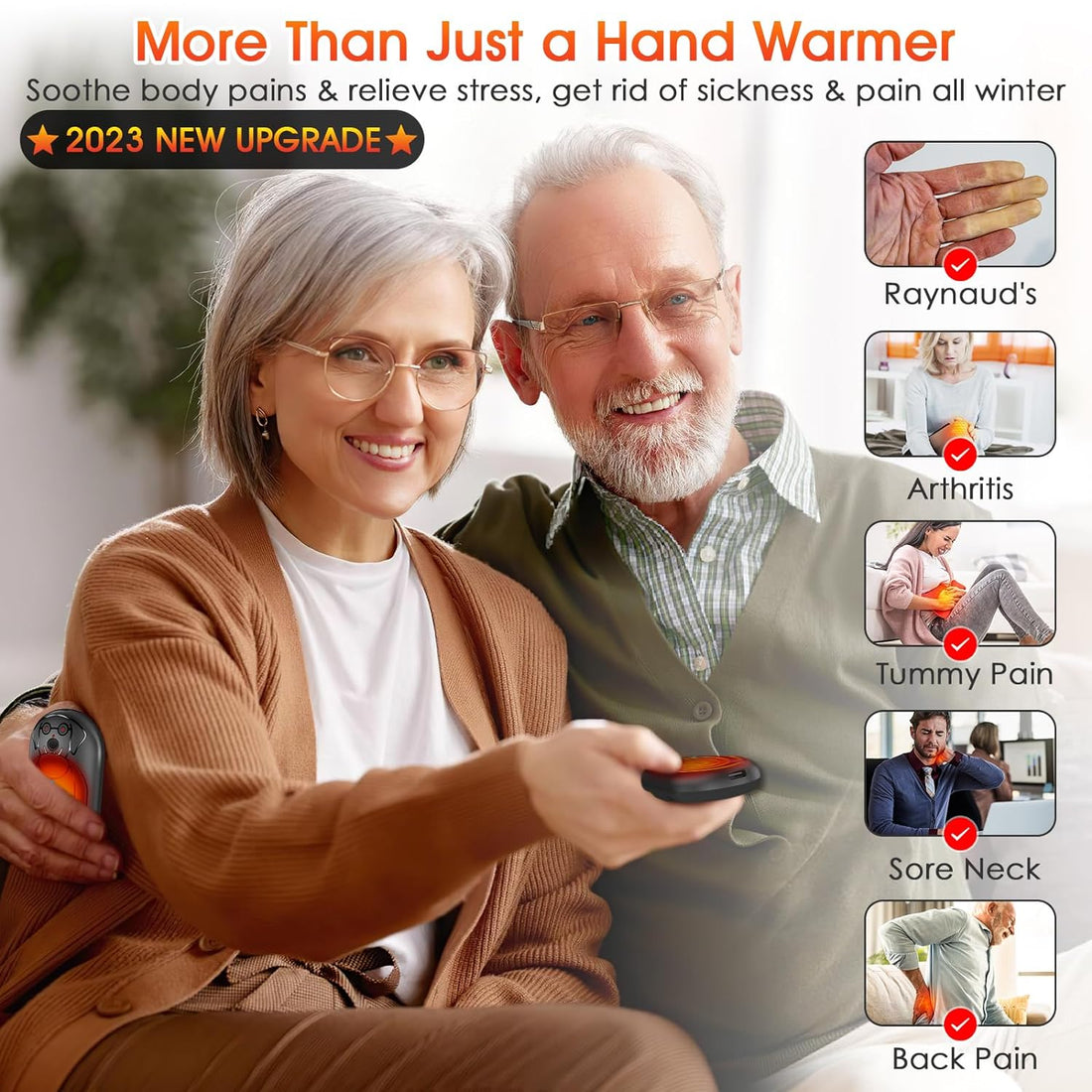 2 Pack Rechargeable Hand Warmers Portable: Aleath Warm Gifts for Outdoor Hunting Camping