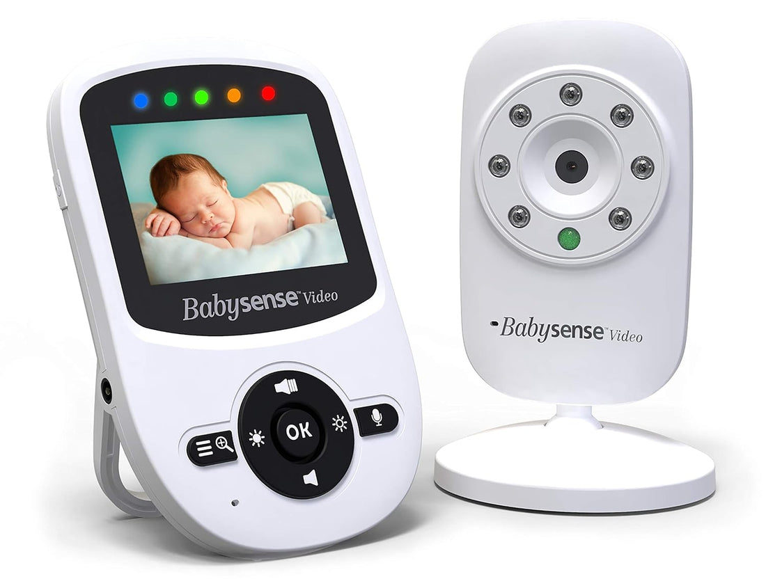 Babysense Video Baby Monitor with Camera and Audio, Long Range, Room Temperature, Infrared Night Vision, Two Way Talk Back, Lullabies, VOX and Long Battery Life, Model: V24US