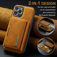 SZHAIYU Leather Wallet Phone Cases Compatible with iPhone 15 Pro Max Case with Card Holder Men 6.7'' 2 in 1 Detachable Back Cover (Brown, IP 15 Pro Max)