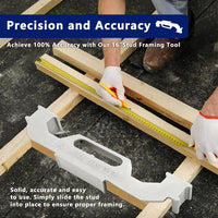 16'' Framing Tools,On-Center Stud Layout Tool, Stud Framing Jig for 16 Inch Precision Wall Stud Framing Tool