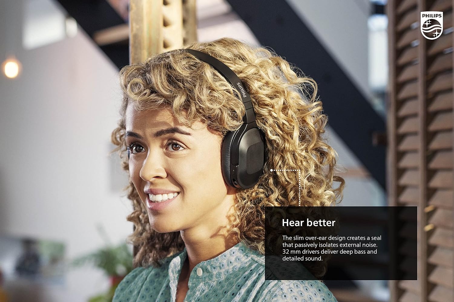 Philips H6506 On-Ear Wireless Headphones with Active Noise Canceling (ANC) and Multipoint Bluetooth Connection, TAH6506BK