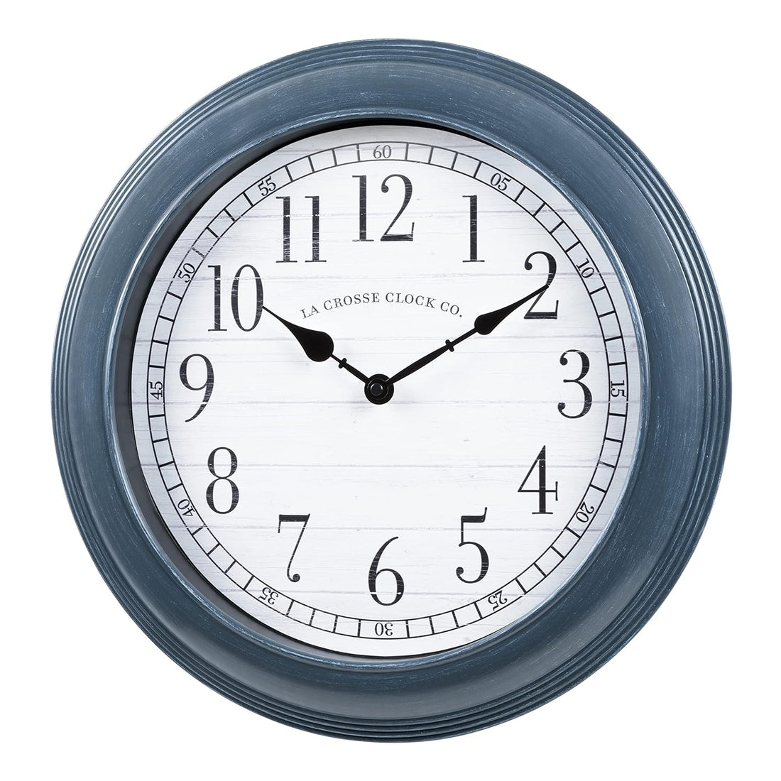 La Crosse Clock 404-3841B 16-inch Everly Gray Quartz Analog Wall Clock