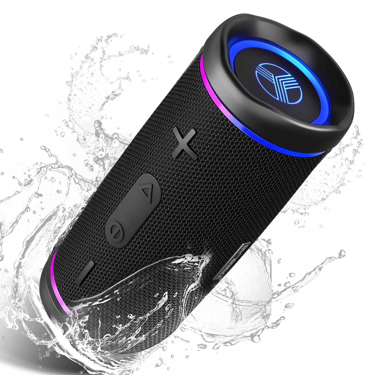 TREBLAB HD77 Revolutionary Bluetooth Speaker - Loud 360? HD Surround Sound, Wireless Dual Pairing, 25W Powerful Bass, 20H Battery, Best for Outdoor Sports - True IPX6 Waterproof, Cordless Blue Tooth