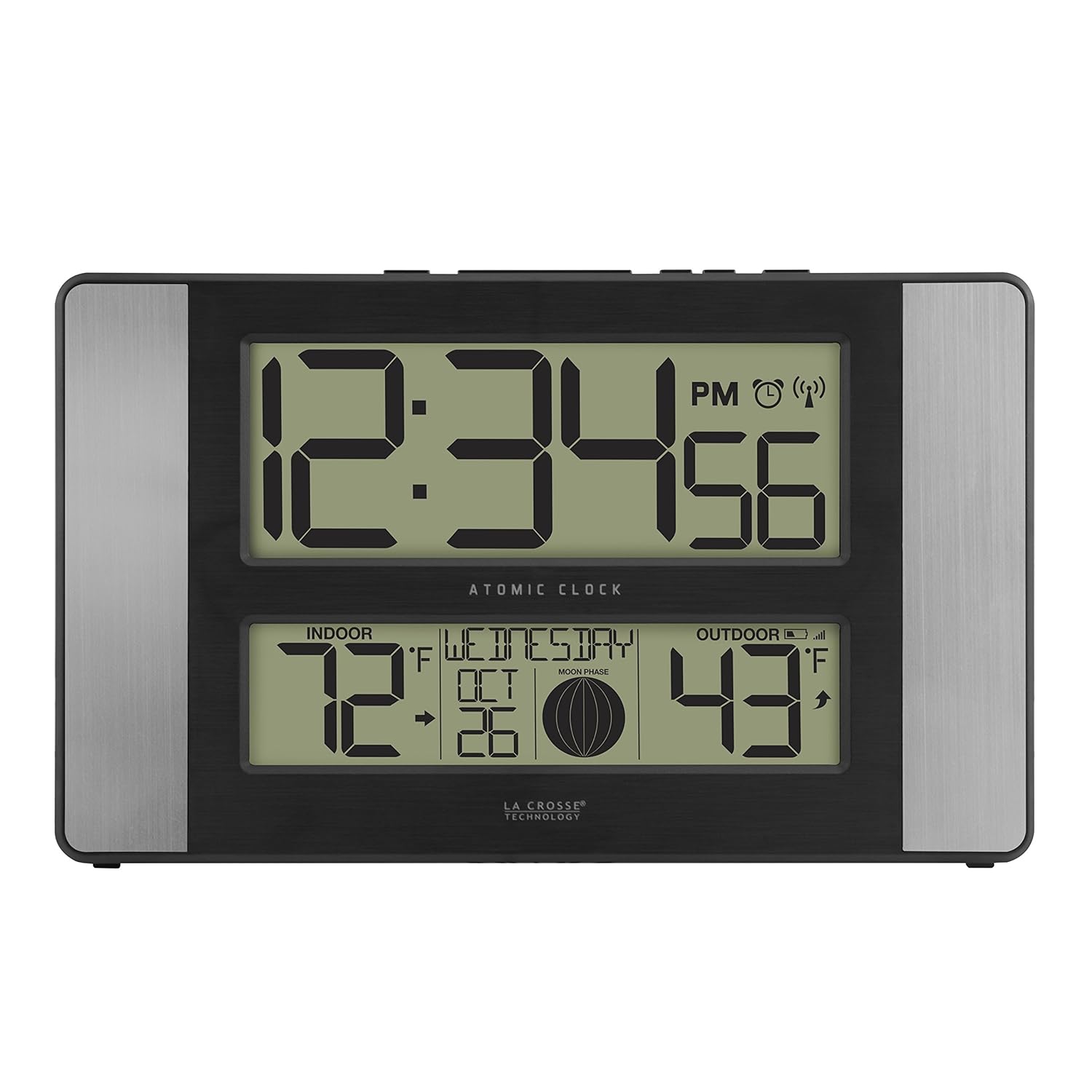 La Crosse Technology 513-1417AL-INT Atomic Clock W Outdoor Temp by La Crosse Technology