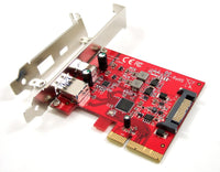 Ableconn PU31-AC-2 USB 3.1 Gen 2 (10 Gbps) Type-C & Type-A PCI Express (PCIe) x4 Host Adapter Card (ASMedia ASM2142 Chipset)