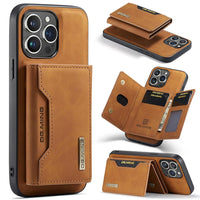 SZHAIYU Leather Wallet Phone Cases Compatible with iPhone 15 Pro Max Case with Card Holder Men 6.7'' 2 in 1 Detachable Back Cover (Brown, IP 15 Pro Max)