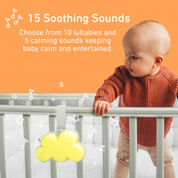 Baby Cloud Portable Sound Machine & Color-Changing Night Light - Plays 15 Soothing Sounds Including 5 Nature Sounds and 10 Lullabies to Create a Relaxing Ambiance for Your Baby