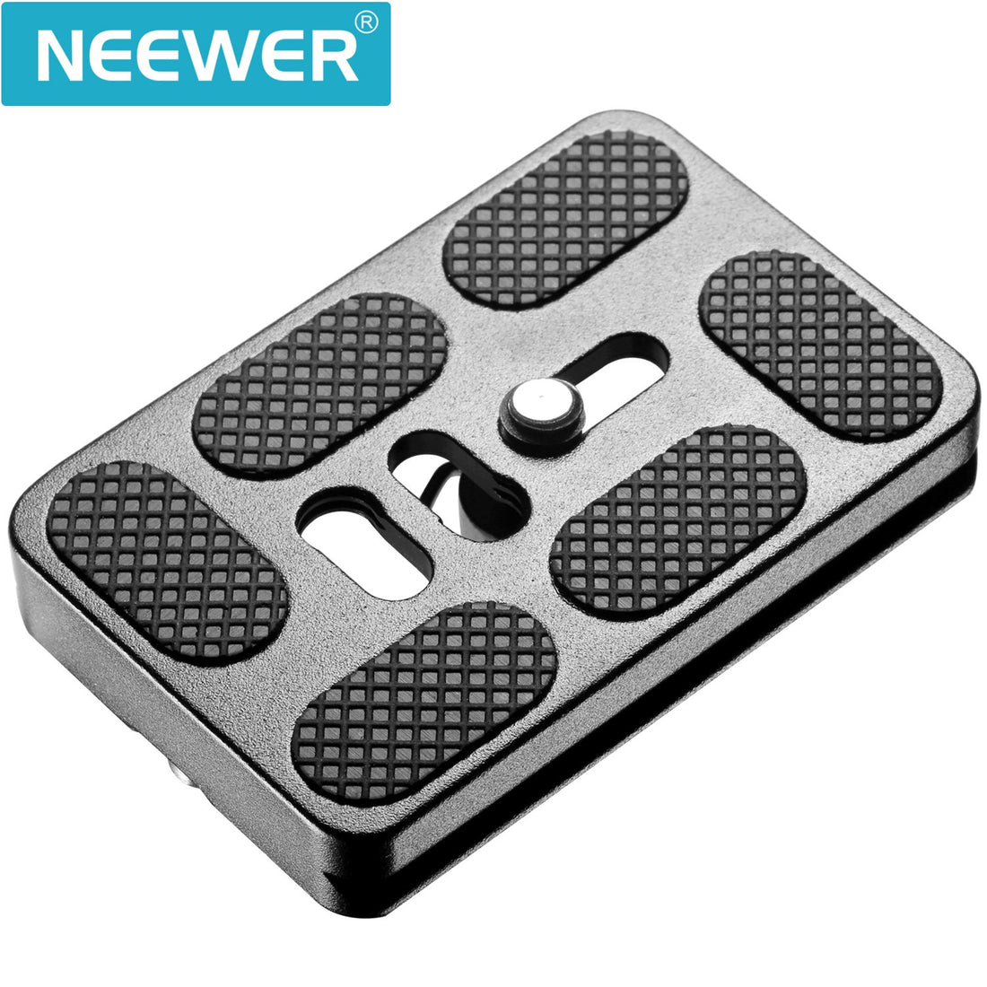 Neewer 2 Pieces Metal PU-60 60 Millimeter Universal Quick Shoe Plate with 1/4 inch Screw,Fits Arca-Swiss Standard for Camera Tripod Ball Head(Black)