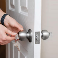 TOLEDO Door Knobs Communicating : Ball Entry Door Knob Keyed On Both Sides : Double Locking Cylinders : Bump Resistant & Anti-Pick Pins : Automatic Latching : for Home Protection