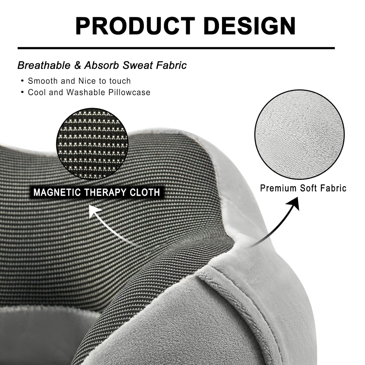 Travel Pillow for Airplane-2 Memory Foam Neck Pillow, Soft & Support Airplane Pillow for Travelling, Sleeping Rest, Car, Train, Office and Home Use (Grey+Blue)