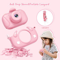 Kids Digital Camera 1080P Camera for Kids with 32GB Card(Pink)