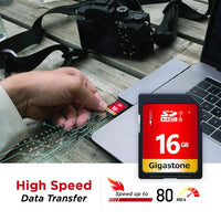 Gigastone 16GB SD Card 10 Pack, UHS-I U1 Class 10 SDHC Memory Card High-Speed Full HD Video Canon Nikon Sony Pentax Kodak Olympus Panasonic Digital Camera