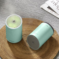 HomBreez Mini Humidifier, Cool Mist Humidifier for Baby, 320ml Small Air Humidifier for Bedroom Plants Indoor, Portable Humidifier for Car Outdoor, 2 Mist Mode with LED Light and Auto Shut-Off (Green)