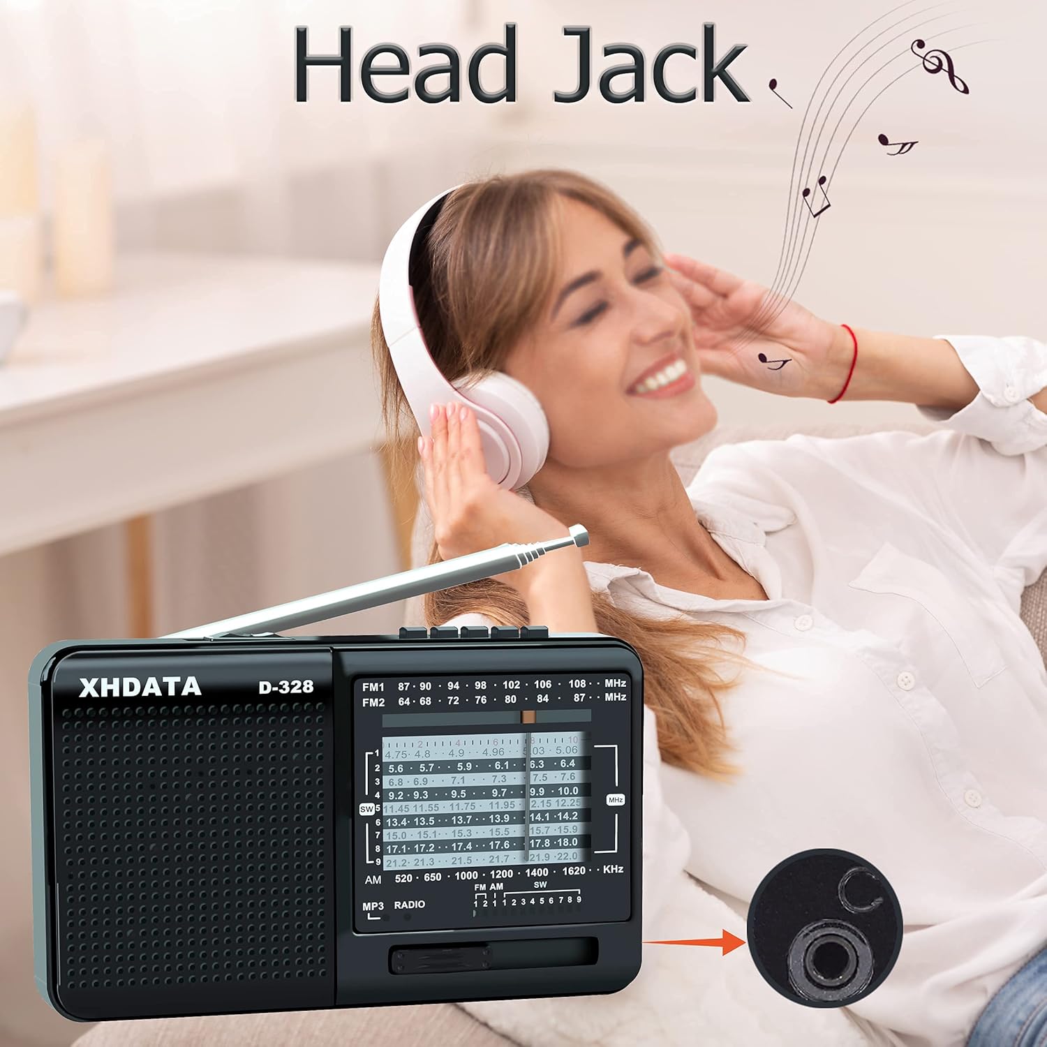 XHDATA D-328 Shortwave AM FM DSP Portable Small Multi Band – Packaging