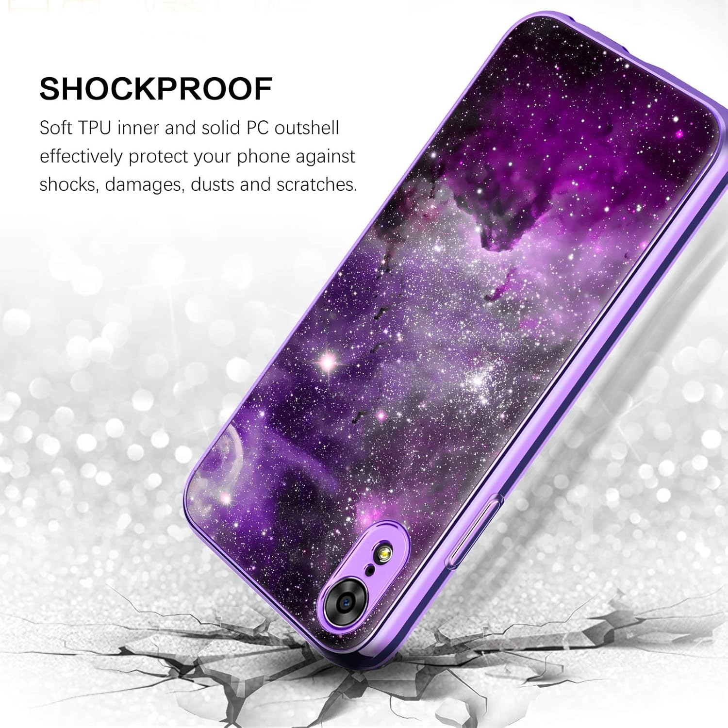 BENTOBEN iPhone XR Case, iPhone XR Phone Case, Slim Fit Glow in The Dark Hybrid Hard PC Soft TPU Bumper Shockproof Protective Girls Women Boy Men Cases Cover for iPhone XR 6.1 Inch, Nebula/Galaxy