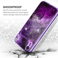 BENTOBEN iPhone XR Case, iPhone XR Phone Case, Slim Fit Glow in The Dark Hybrid Hard PC Soft TPU Bumper Shockproof Protective Girls Women Boy Men Cases Cover for iPhone XR 6.1 Inch, Nebula/Galaxy