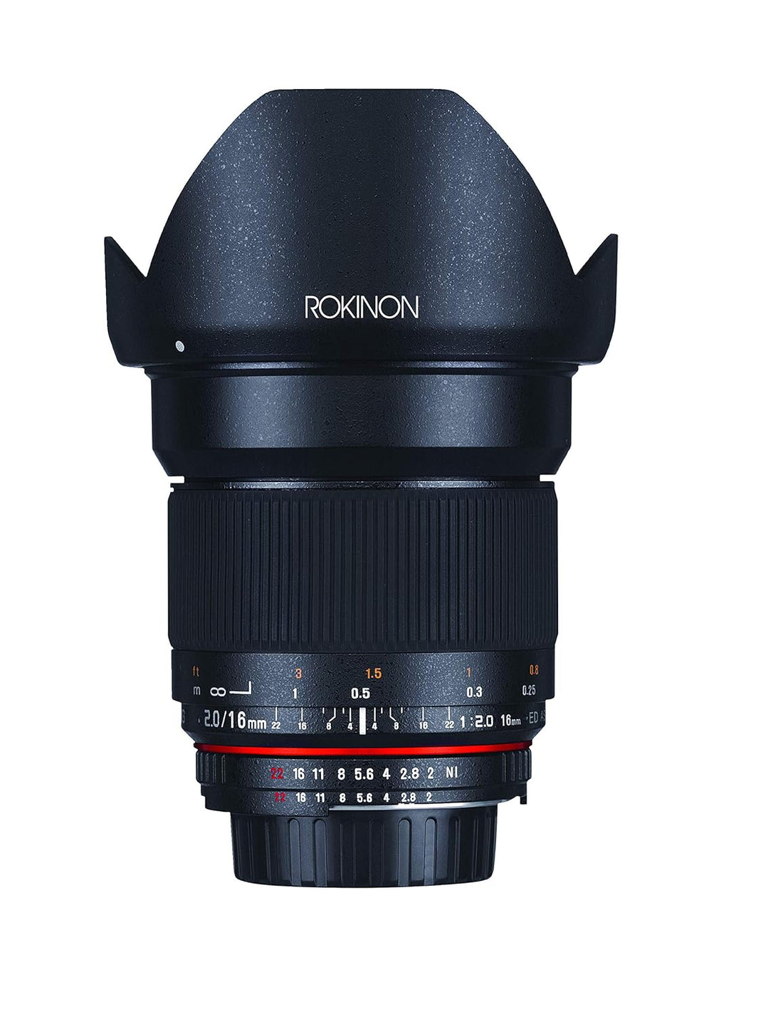Rokinon 16M-C 16mm f/2.0 Aspherical Wide Angle Lens for Canon EF Cameras (Black)