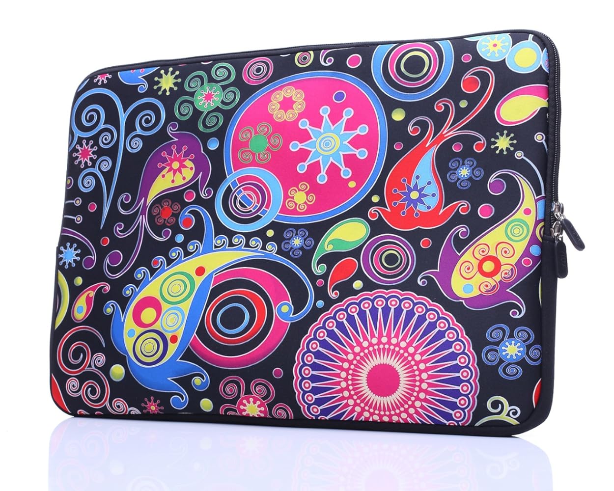 YIDA 13.3-Inch to 14-Inch Laptop Sleeve Case Neoprene Carrying Bag with Hidden Handles for MacBook/Notebook/Ultrabook/Chromebooks (Classic Colorful)