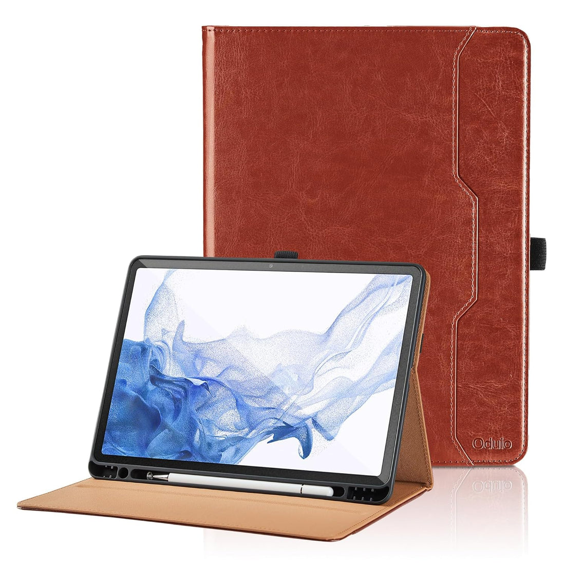 Case for Samsung Galaxy Tab S8 2022/S7 2020 11 Inch - Model (SM-X700/X706/T870/T875/T878) with S Pen Holder, PU Leather Flip Case with Hand Strap Auto Wake/Sleep Smart Tablet Cover, Brown
