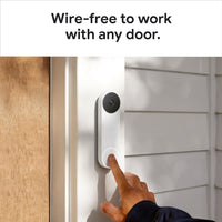 Google Nest Doorbell (Battery) - Wireless Doorbell Camera - Video Doorbell - Ash