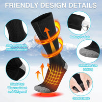 Heated Socks Electric Heating Socks Adjustable Rechargeable Foot Warmer Socks Unisex Heated Socks Thermal Winter Heated Socks for Outdoor Camping Hiking Skiing Hunting
