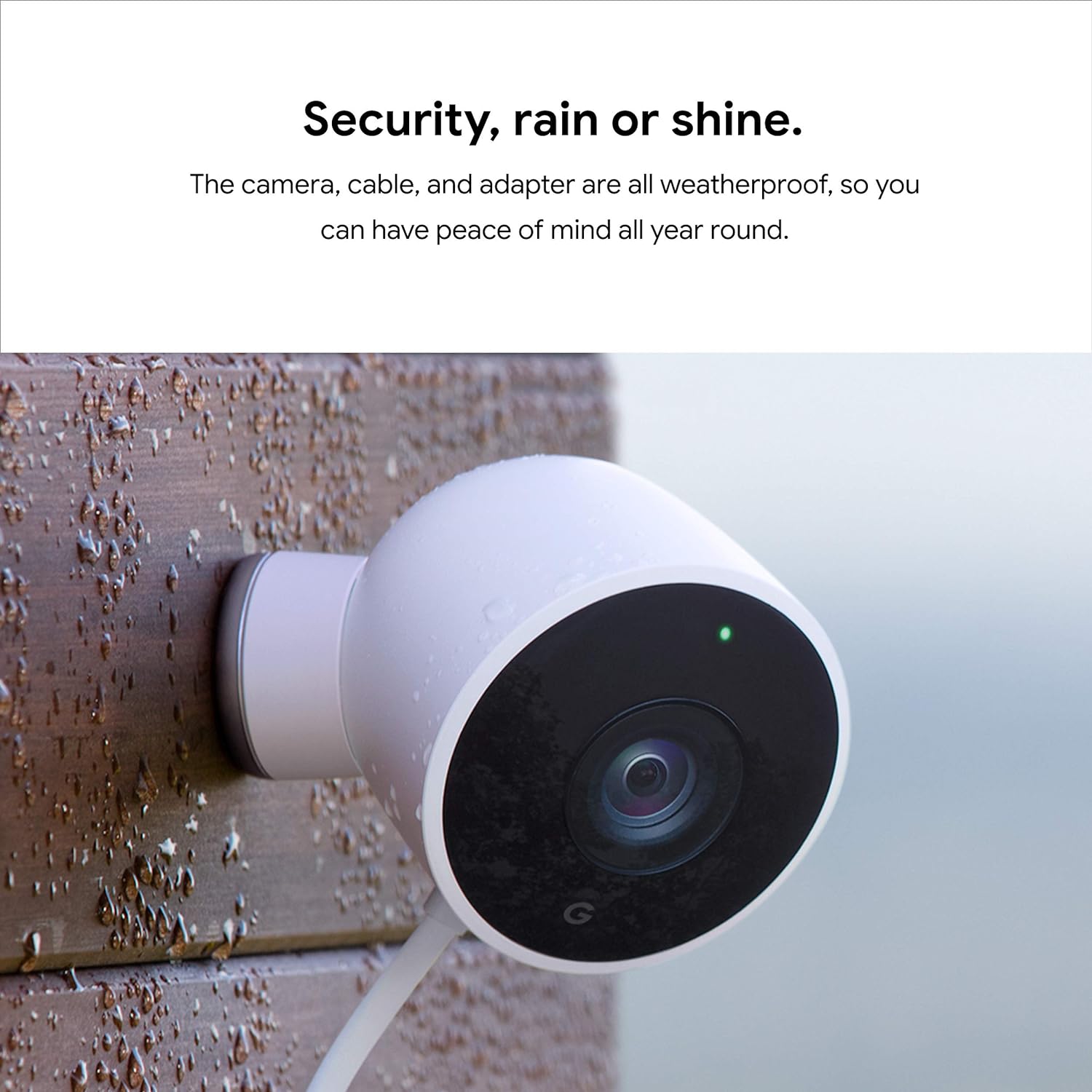 Google Nest Cam - Outdoor Security Camera Night Vision Surveillance Camera, White