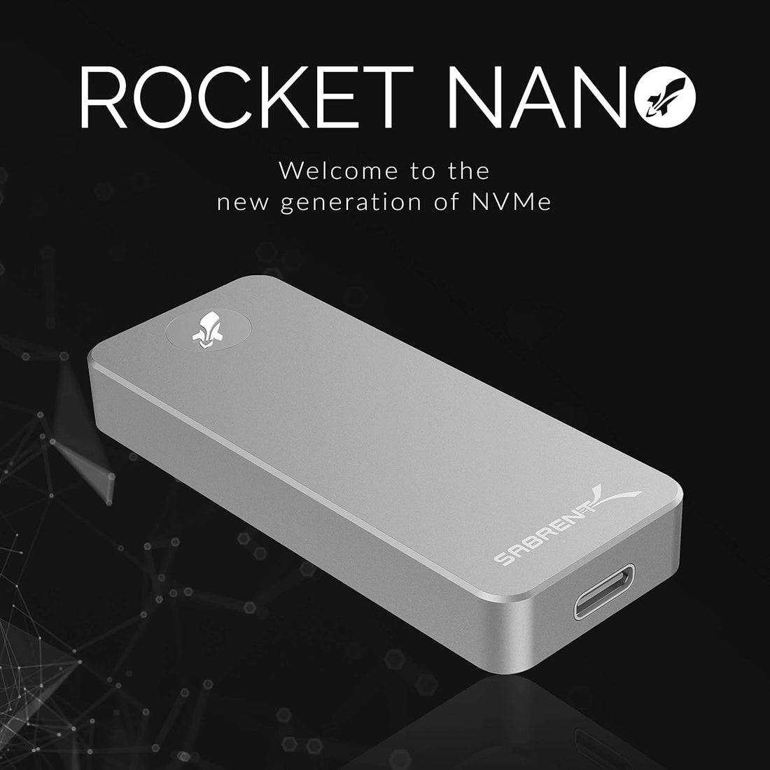 Sabrent Rocket Nano 512GB USB 3.2 10Gb/s External Aluminum SSD (Silver) (SB-512-NANO)