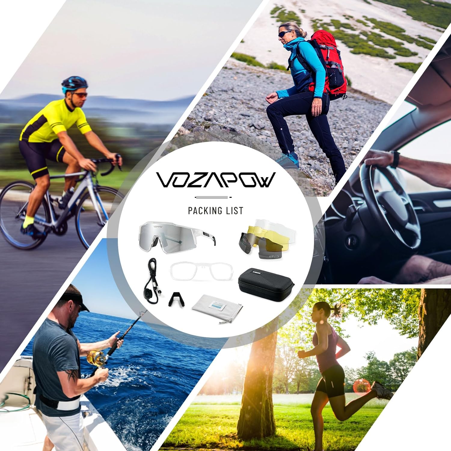 VOZAPOW Cycling Glasses Goggles 5022 (05)
