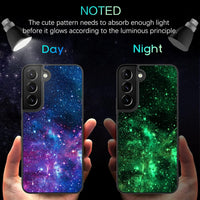 BENTOBEN Compatible with Samsung Galaxy S22 Plus Case, Slim Fit Glow in The Dark Flexible Bumper Protective Girls Women Men Boy Cases Cover for Galaxy S22 Plus 6.6 inch 5G, Nebula/Galaxy