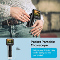 RAREIDEL Digital Microscope with 2" LCD Screen, 400X-800X HD Handheld Portable Pocket Microscope for Kids, Mini Coin Microscope Camera Magnifier, 6 LED Lights Adjustable, USB to PC with SD Card