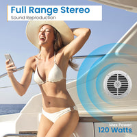Pyle PYLE PLMR67W 6-1/2-Inch Dual Cone Waterproof Stereo Speaker System (Pair)