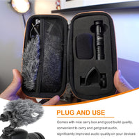 comica CVM-VM10II Full Metal Mini Compact on-Camera Cardioid Directional Shotgun Video Microphone with Shock-Mount for Smart Phone(Black)