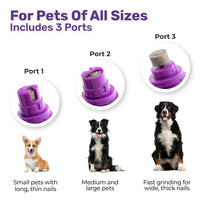 Electric Pet Nail Grinder by Hertzko - for Gentle and Painless Paws Grooming, Trimming, Shaping, and Smoothing for Dogs, Cats, Rabbits and Birds - Portable & Rechargeable, Includes USB Wire