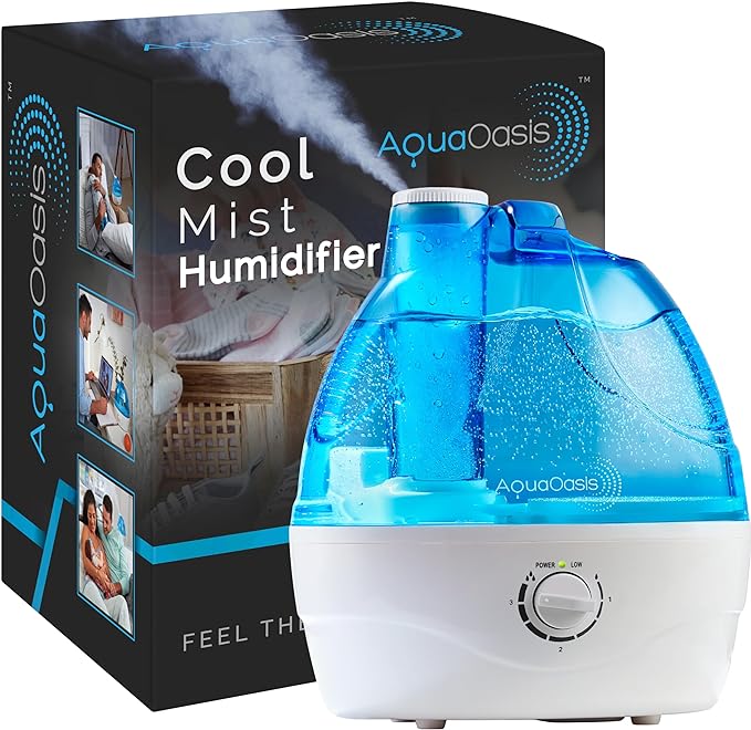 AquaOasis® Cool Mist Humidifier (2.2L Water Tank) Quiet Ultrasonic Humidifiers for Bedroom & Large room - Adjustable -360 Rotation Nozzle, Auto-Shut Off, Humidifiers for Babies Nursery & Whole House Brand: AquaOasis