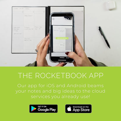 Rocketbook Fusion Plus Smart Reusable Notebook and Planner – Back View