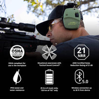 ISOtunes Sport DEFY Slim Earmuffs: Bluetooth Hearing Protection for Shooting